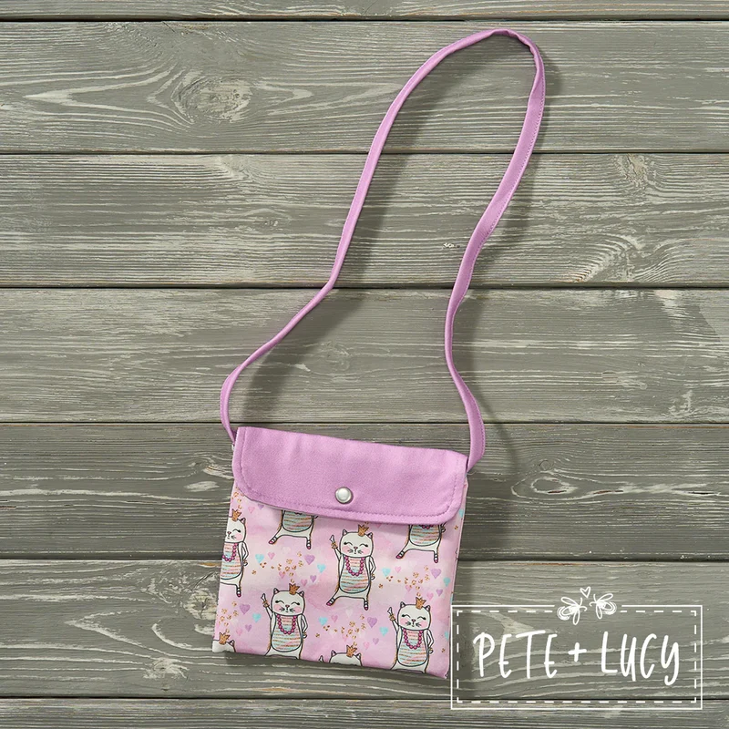 Button Flap Shoulder Purse