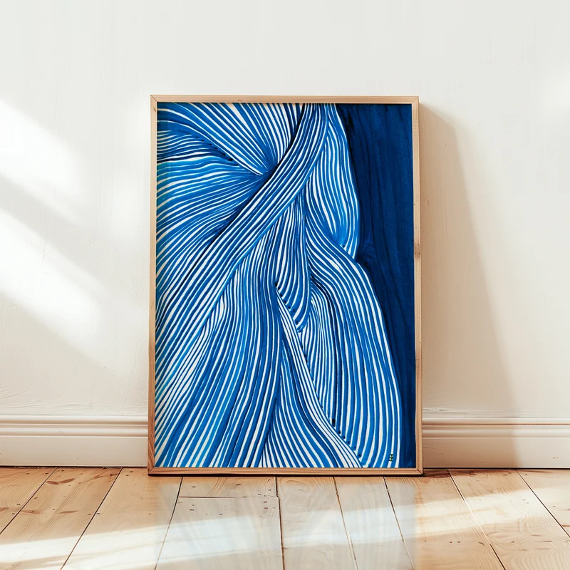 Blå Art Print