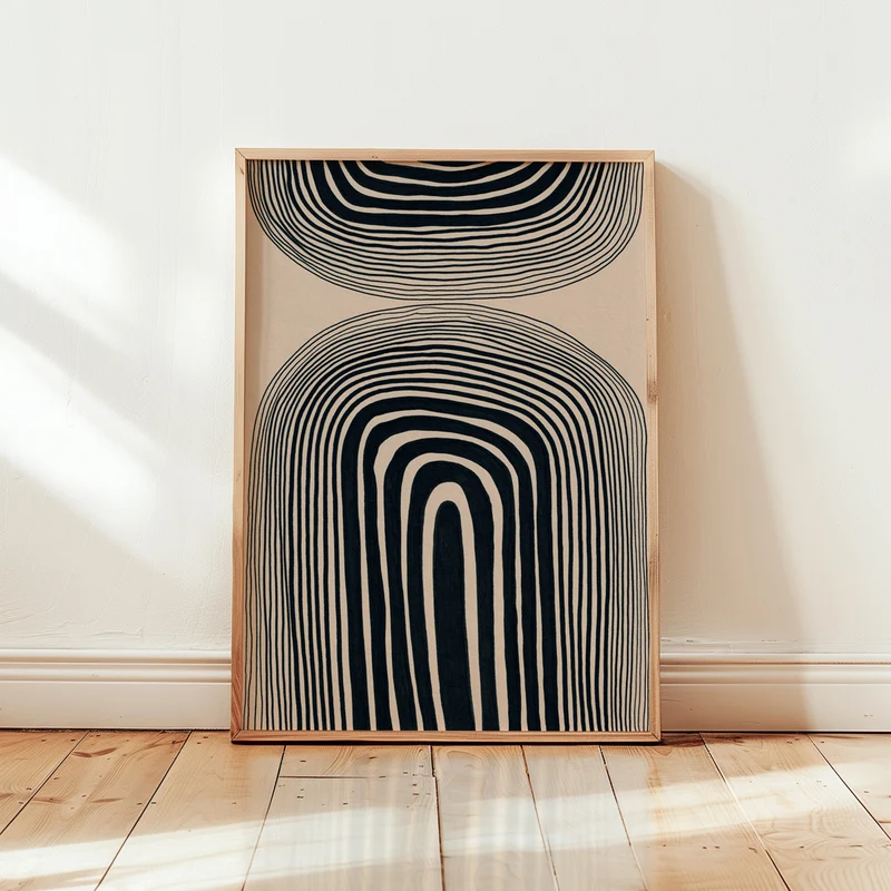 Black Lines Konst Print