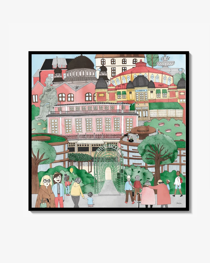 Folkvimmel på Djurgården Poster