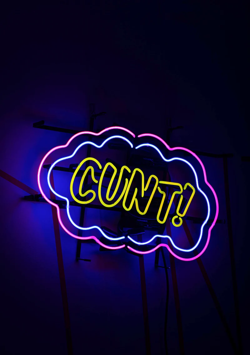 Neon Cunt! Väggkonst