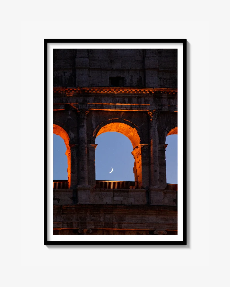 Colosseum and the moon - Poster