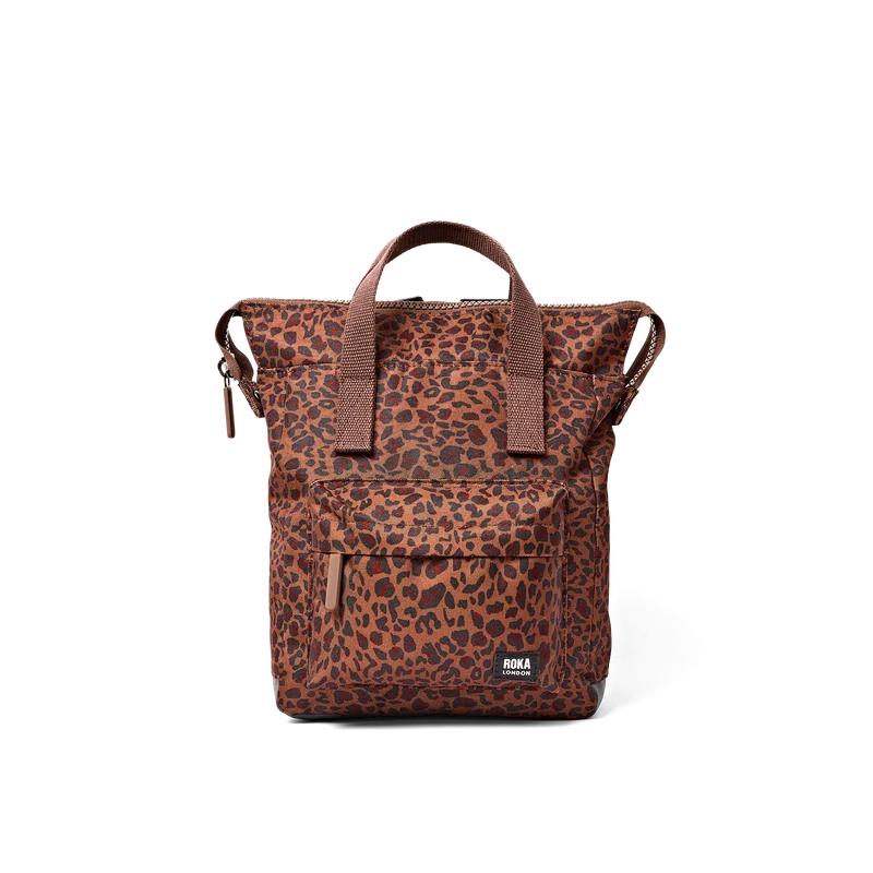 ROKA Bantry B Mini Leopard Liten Återvunnen Canvasväska