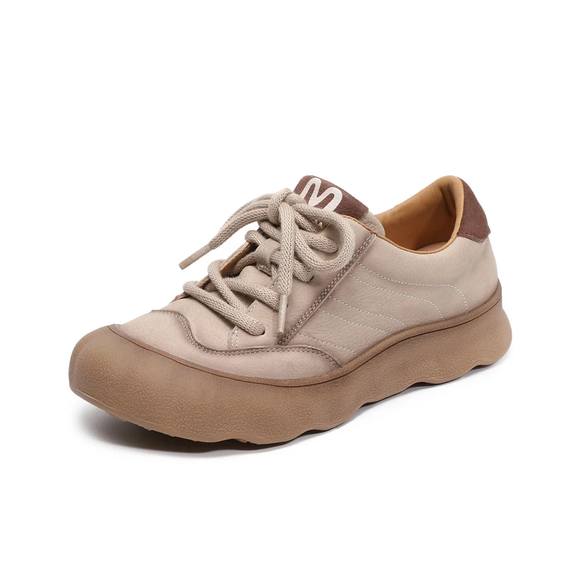 Women's Vintage Leather Lace-up Casual Shoes