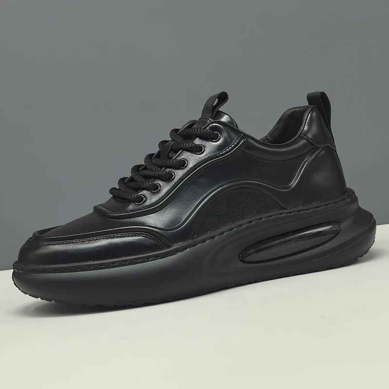Men's Leather Platform Outdoor Sneakers