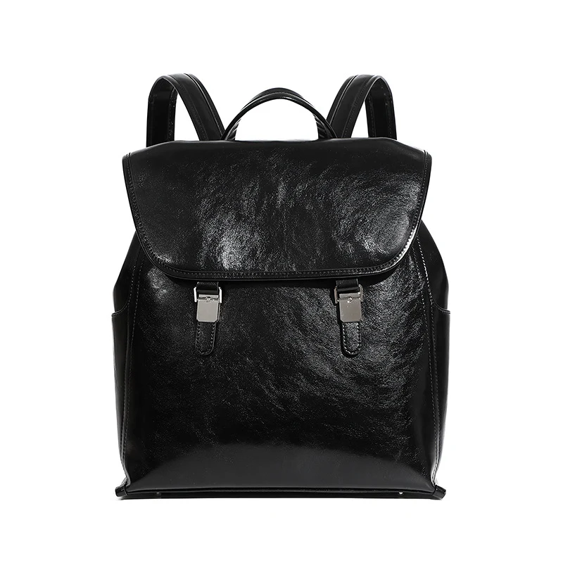 Women's Minimalism Leather Casual Laptop Backpack