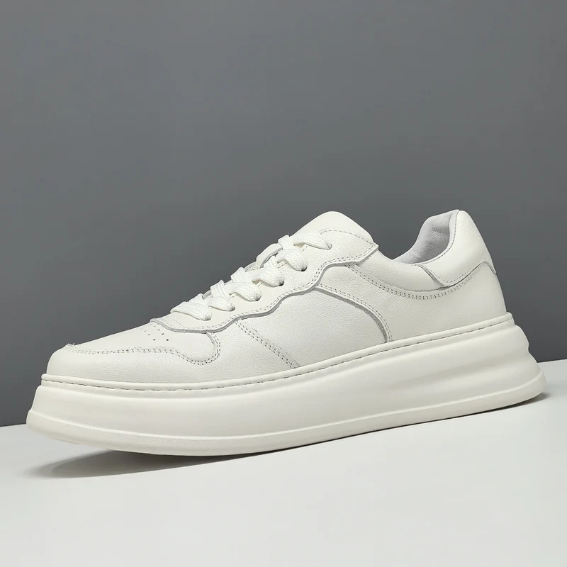 Men's Fashion Quilted Leather Breathable Casual Sneakers