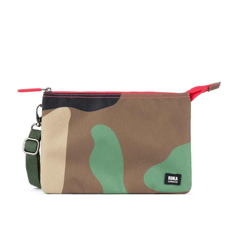 ROKA Carnaby Crossbody XL Vintage Camo Återvunnen Canvasväska
