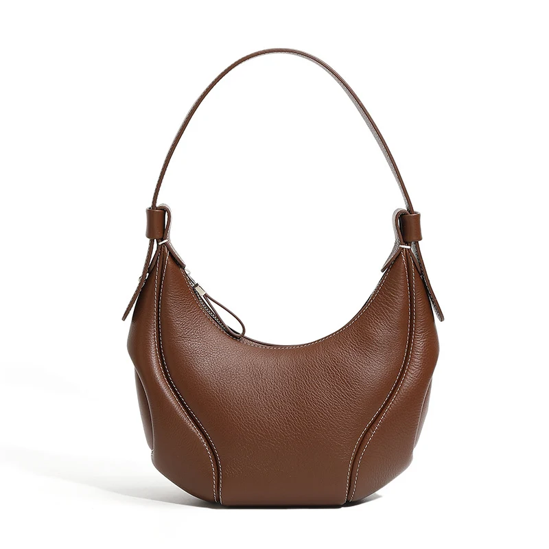 Women's Retro Plain Leather Casual Shoulder Bag