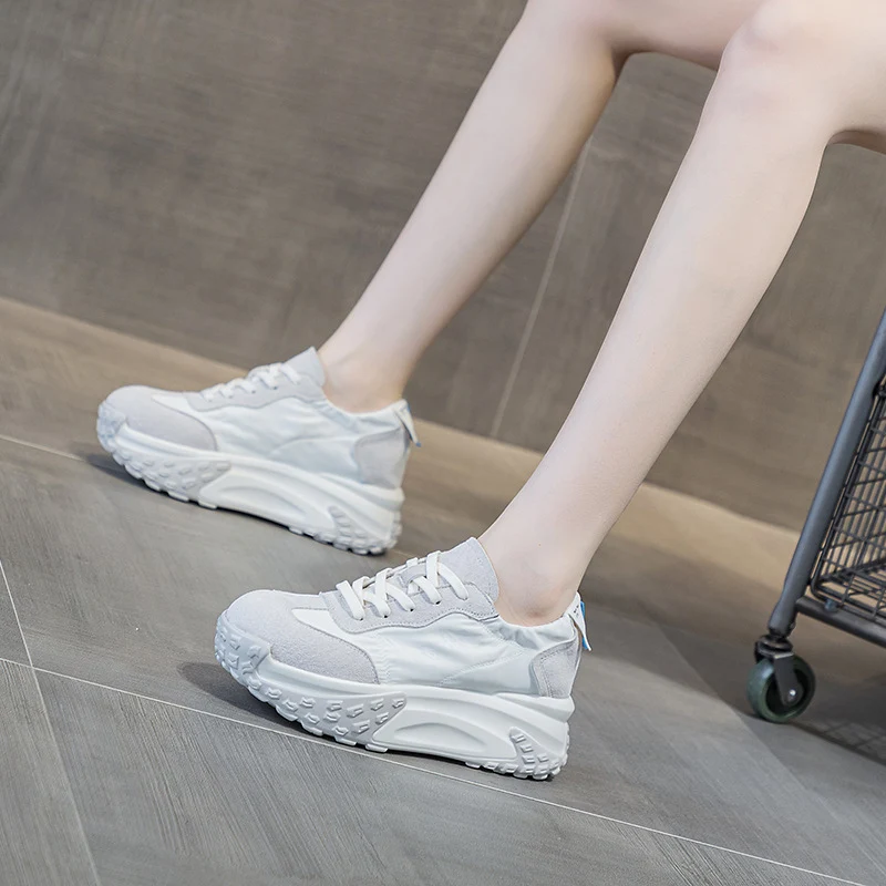 Women's Stylish Suede Canvas Platform Casual Shoes
