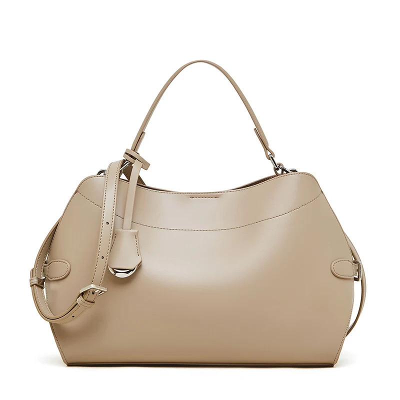Women's Plain Leather Fashion Satchel Bag