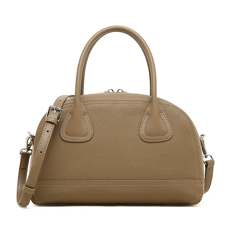 Women's Plain Leather Simple Casual Cross Body Handbag