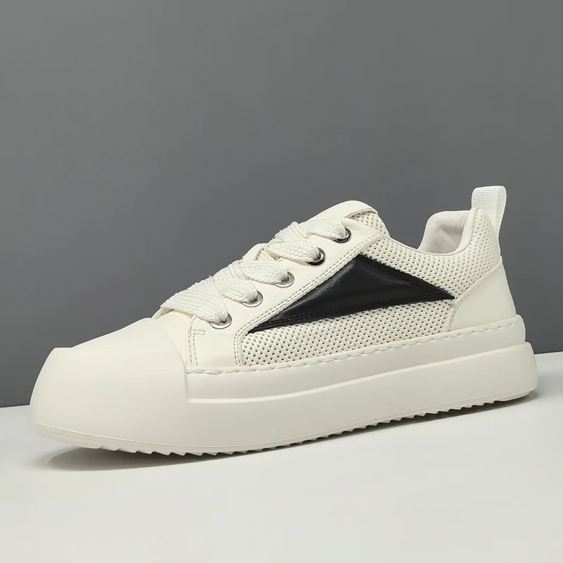 Men's Fashion Hollow Leather Breathable Casual Shoes