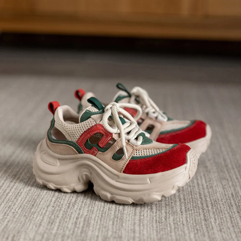 Women's Summer Hollow Breathable Platform Casual Shoes