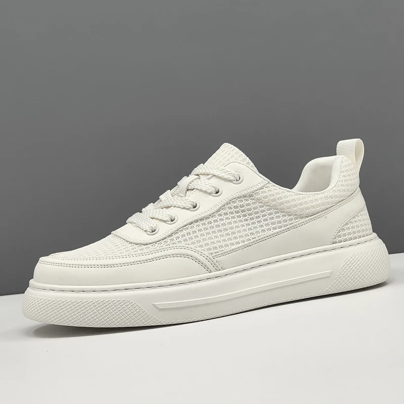 Men Minimalism Plain Breathable Mesh Casual Sneakers
