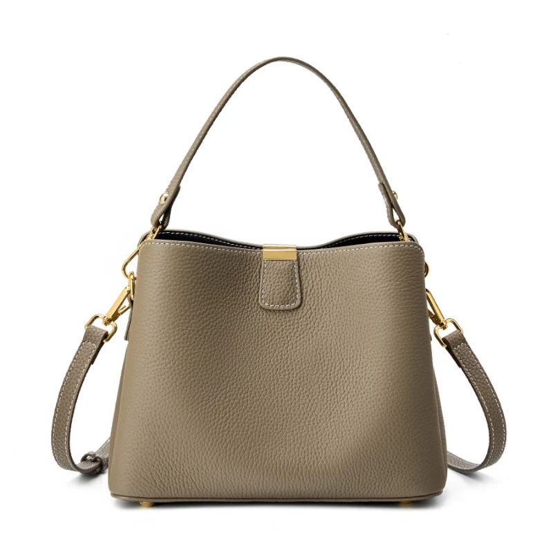Women Fashion Plain Leather Casual Purse