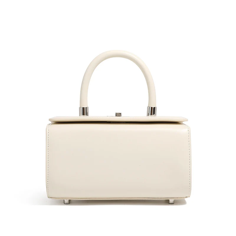 Women Minimalism Fashion Cowhide Casual Square Purse