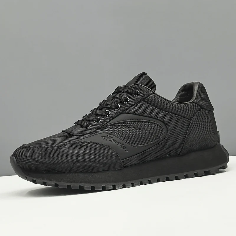 Men Minimalism Plain Breathable Canvas Dad Shoes