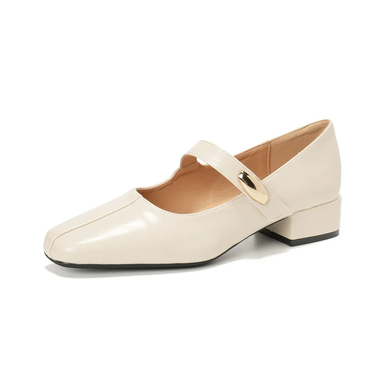 Women's Comfortable Buckle Strap Chunky Heel Mary Janes