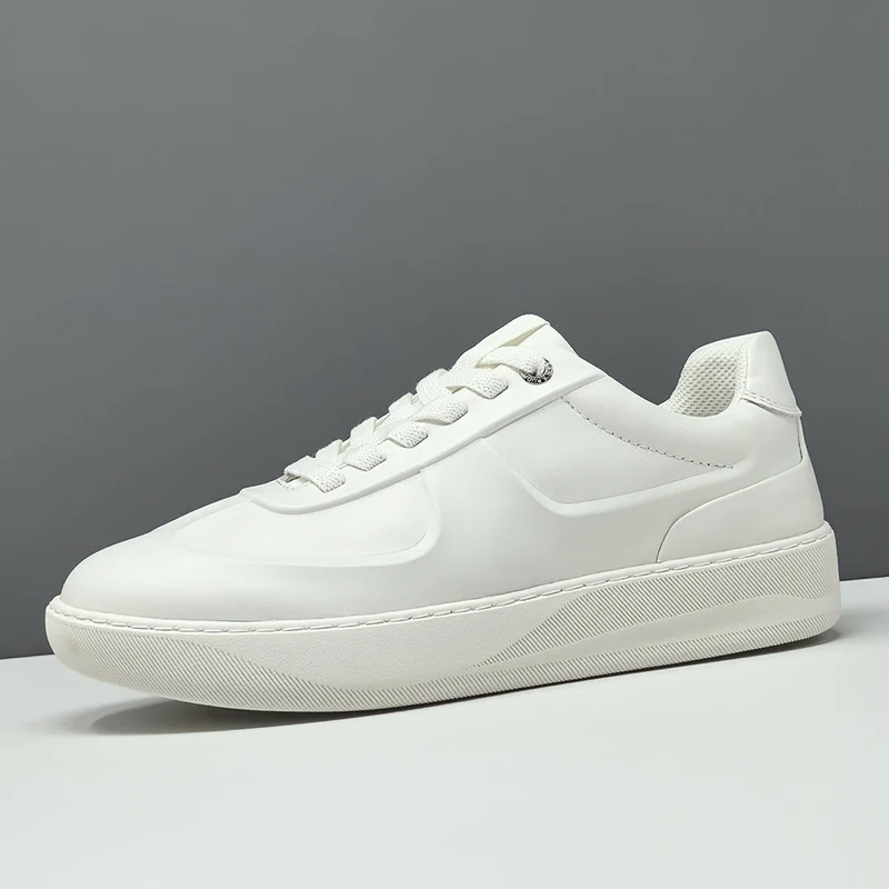 Men's Minimalism Embossed Leather Casual Sneakers