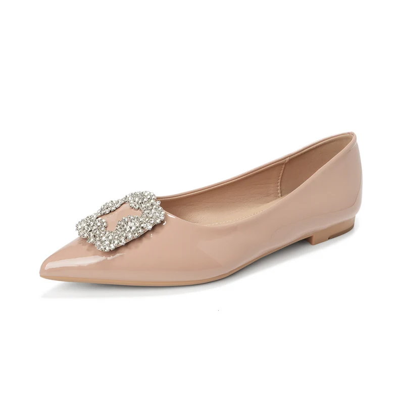 Women's Fashion Crystal Slip-on Pointed Toe Flats