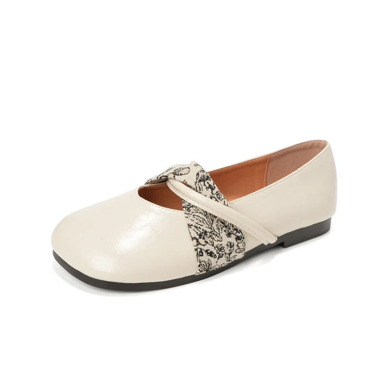 Women's Retro Round Head Casual Mary Jane Flats