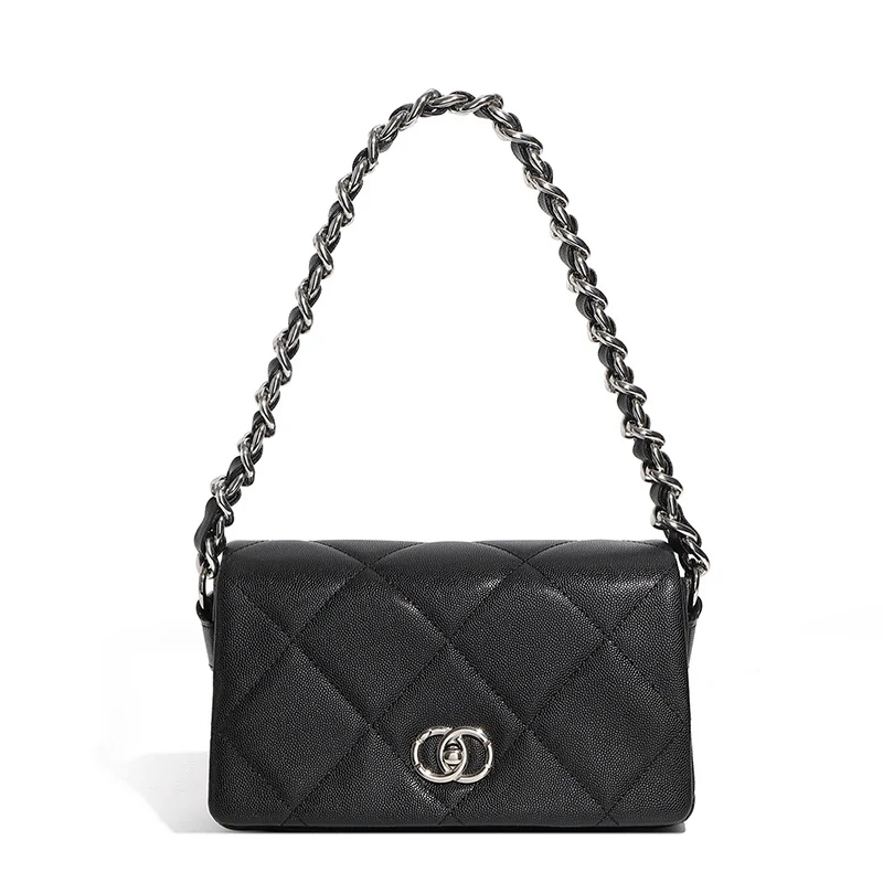 Women's Fashion Quilted Leather Mini Cross Body Bag