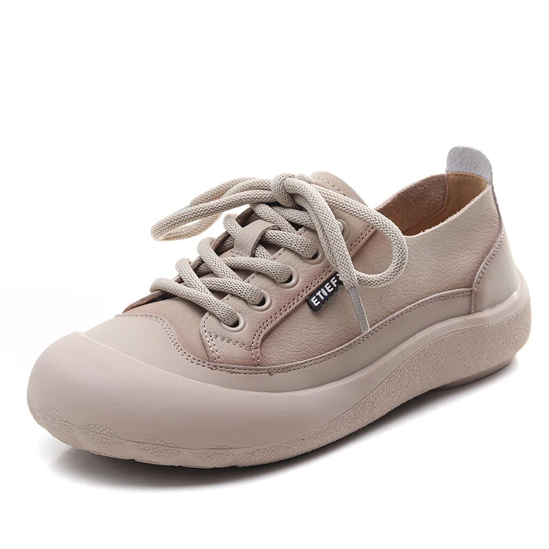 Women's Fashion Soft Leather Flat Casual Shoes