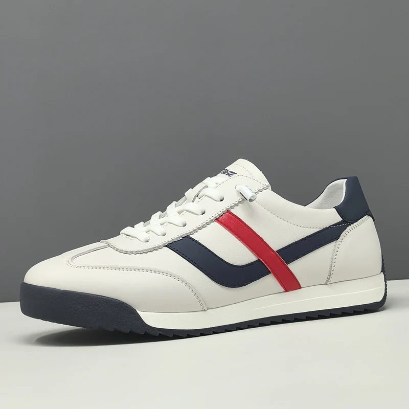 Men's Fashion Quilted Leather Soft Flat Casual Shoes