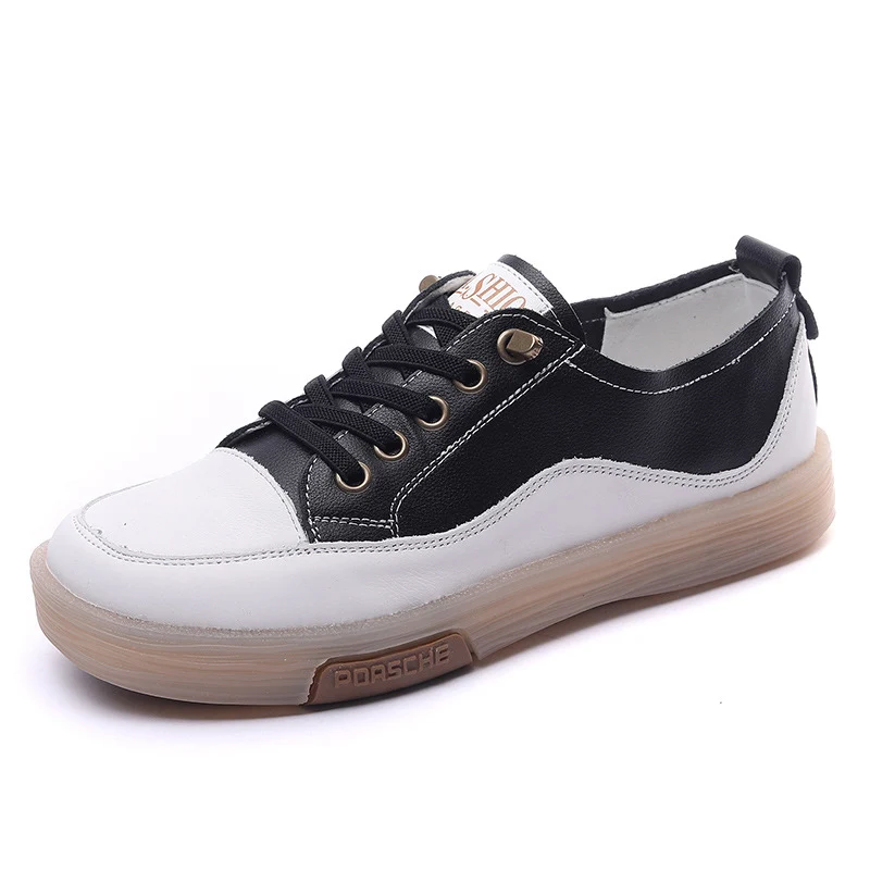Women's Fashion Leather Soft Flat Casual Shoes