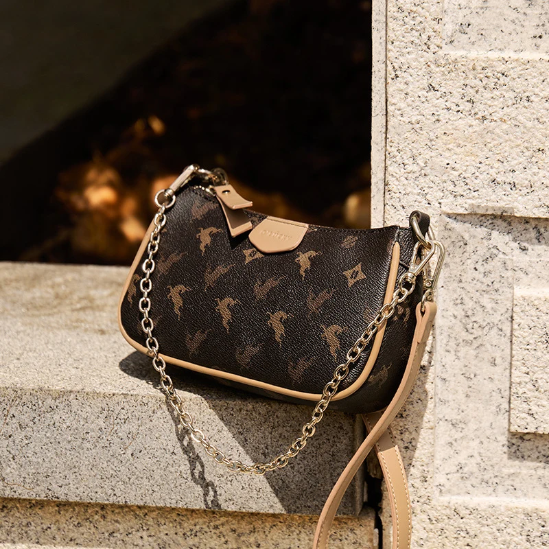 Women's Vintage Monogram Crossbody Bag