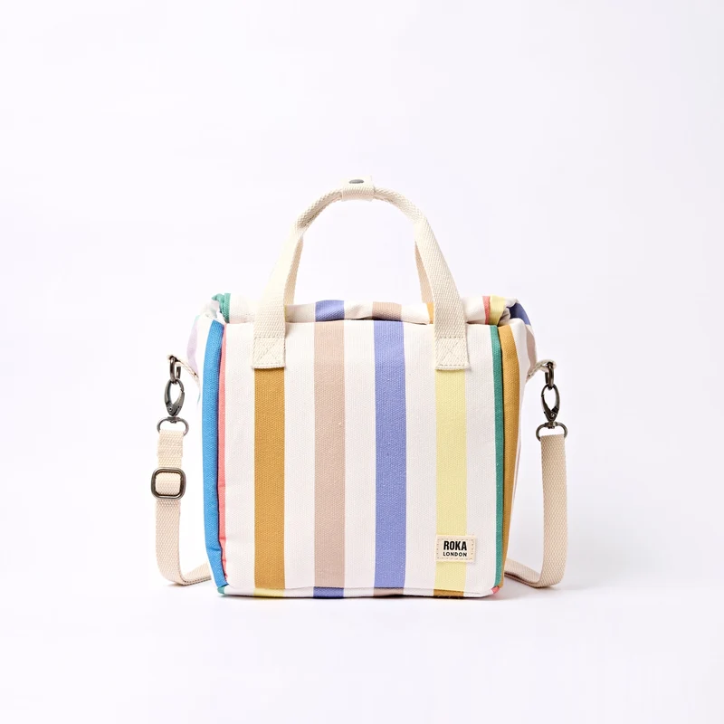 ROKA Hampstead Canvas Lunchväska | Pastellränder