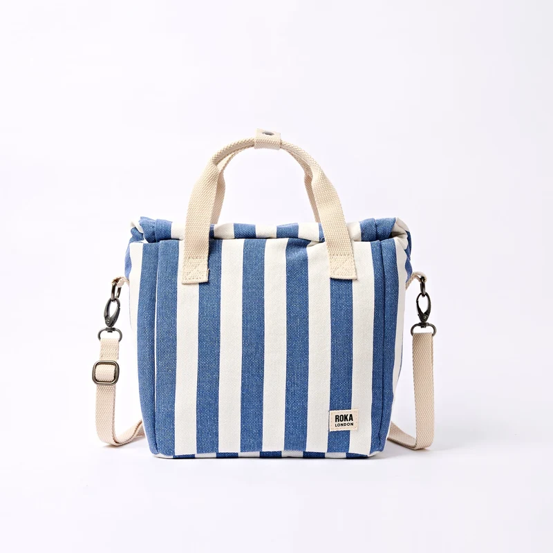ROKA Hampstead Canvas Lunchväska | Denimrandig