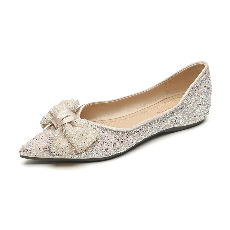 Women's Rhinestone Ballet Flats - Autumn Casual Shoes
