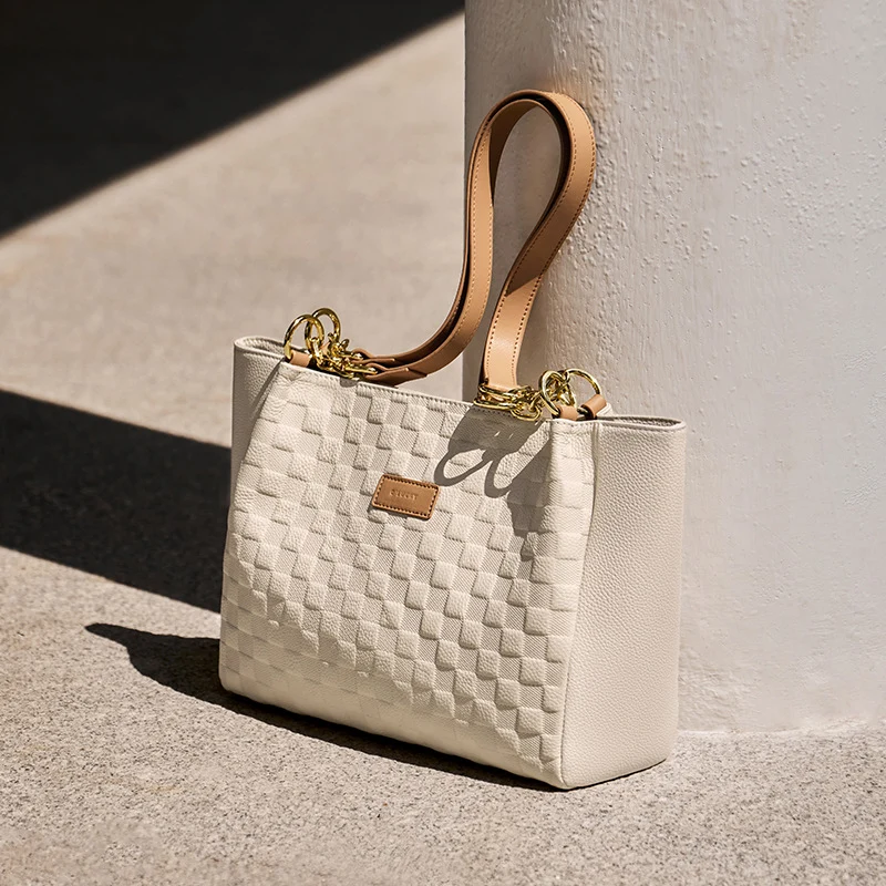Women's Stylish Embossed Leather Shoulder Tote Bag