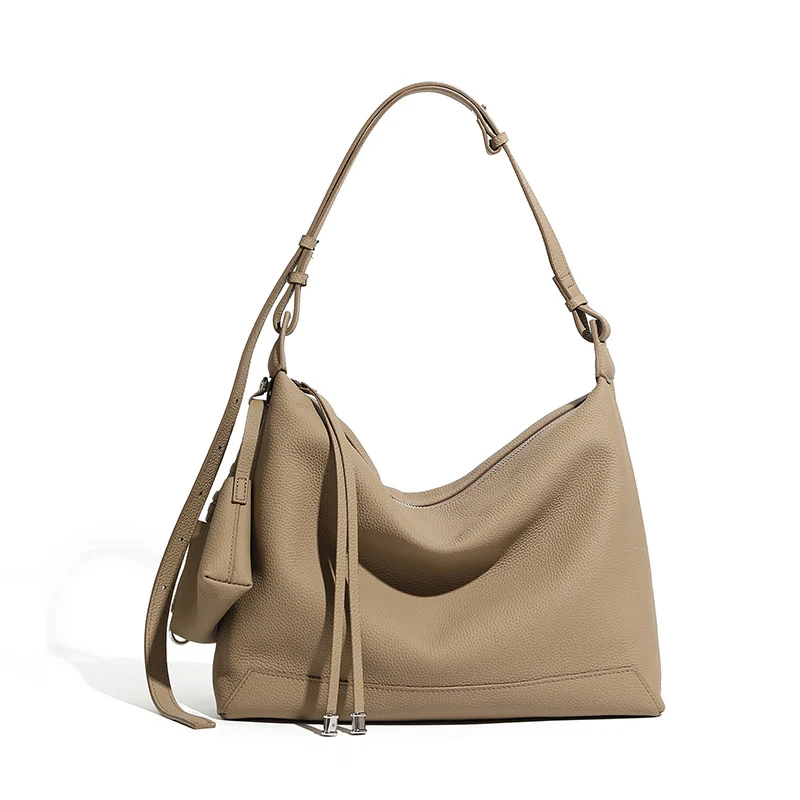 Women's Fashion Plain Leather Minimalist Tote Bag