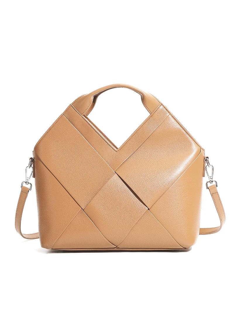 Women's Minimalism Woven Leather Tote Bag