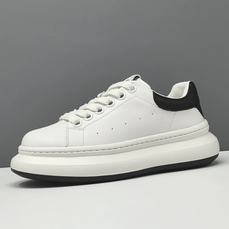 Men's Leather Minimalist Fashion Platform Sneakers
