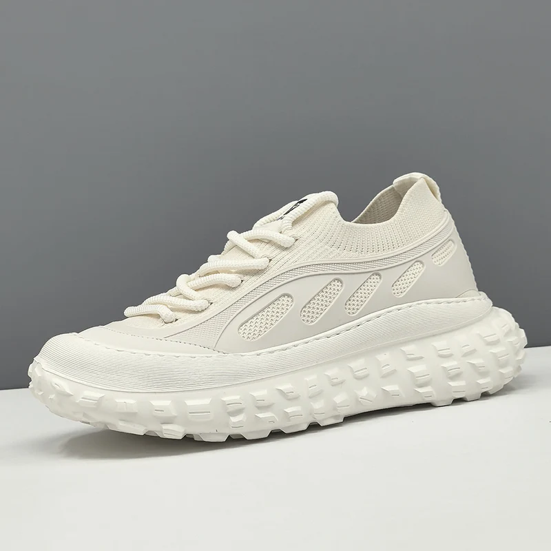 Men Minimalism Breathable Knitted Casual Shoes