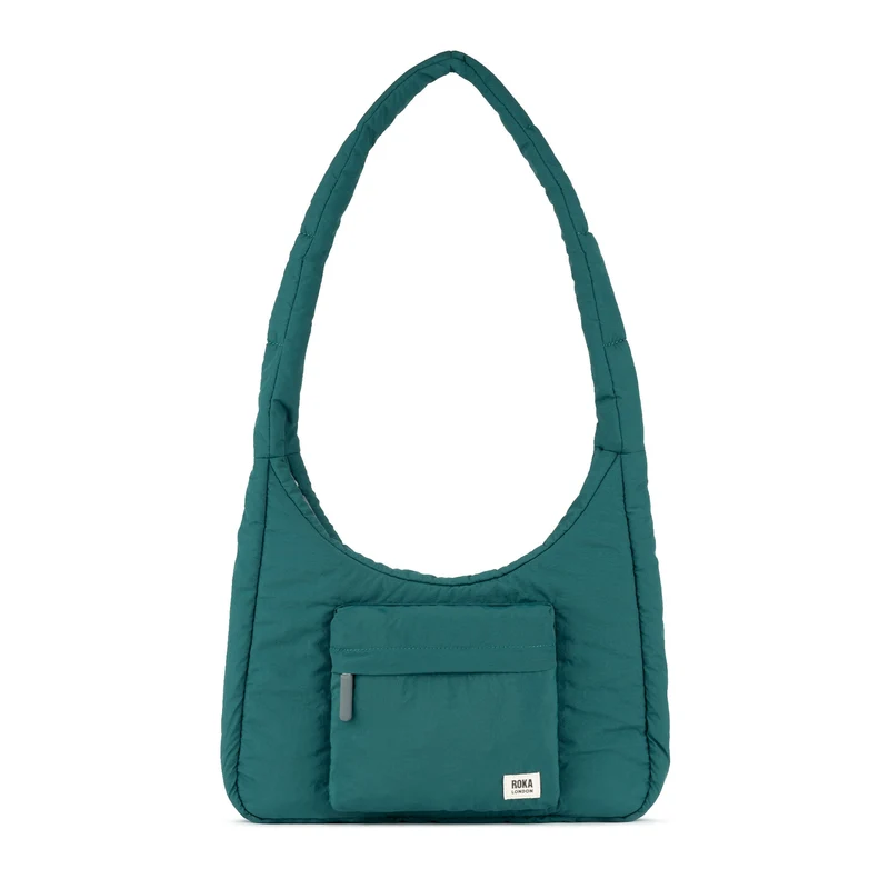 ROKA Belsize Teal Medium Återvunnen Taslon-väska