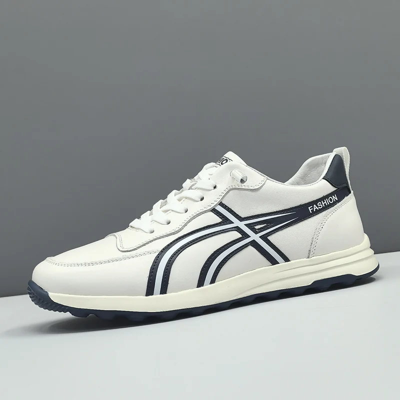 Men Fashion Leather Minimalism Flat Casual Shoes