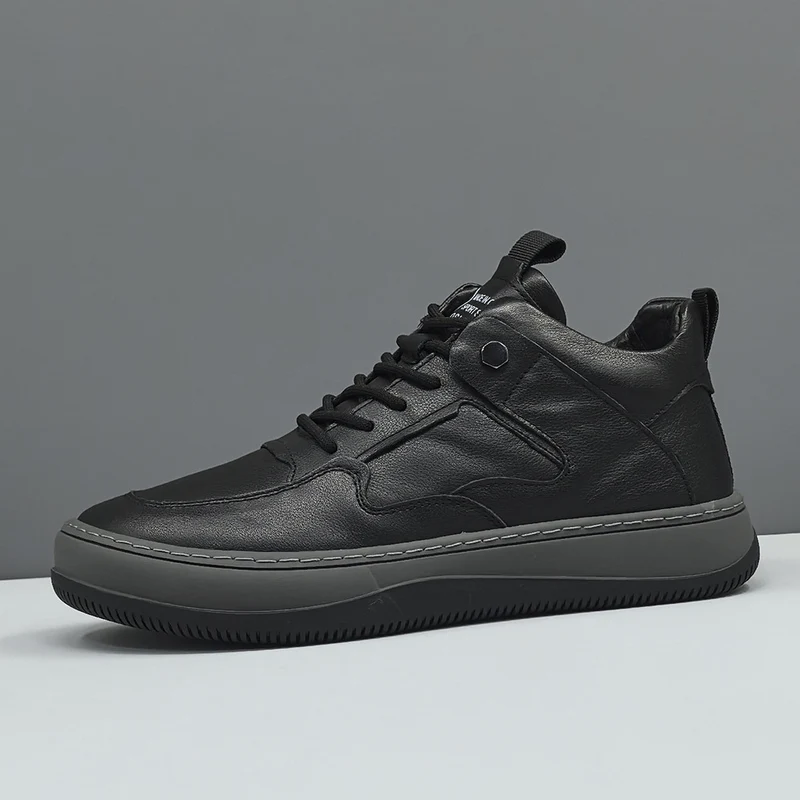 Men Minimalism Quilted Leather Casual Shoes