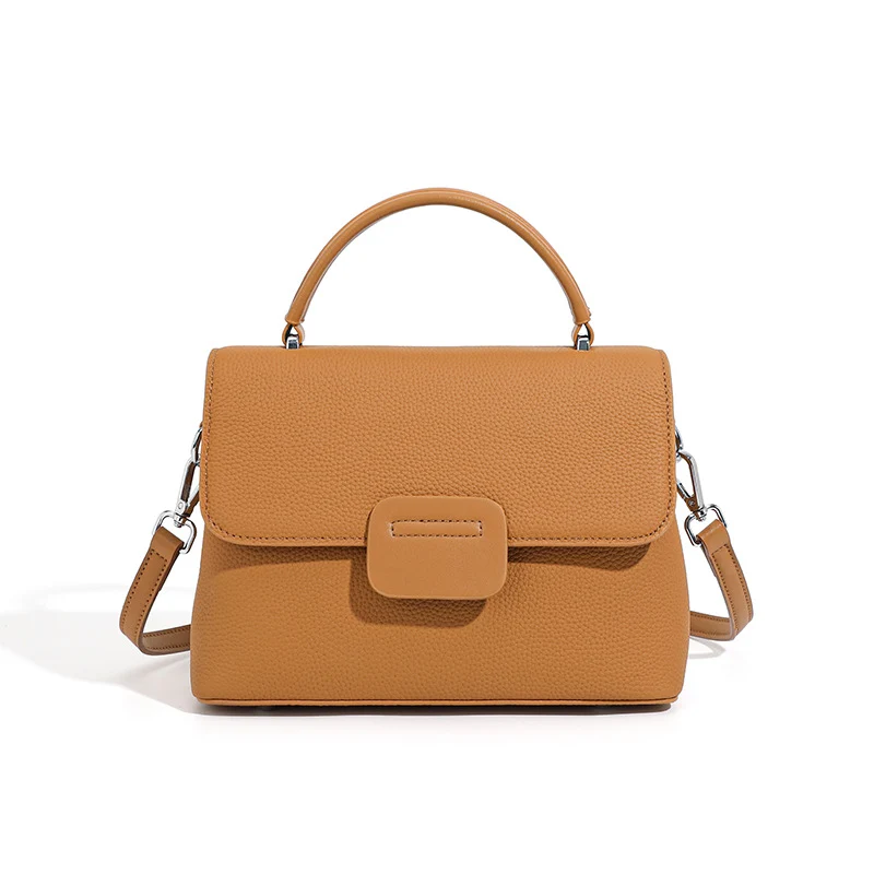 Women Fashion Solid Soft Leather Shoulder Purse