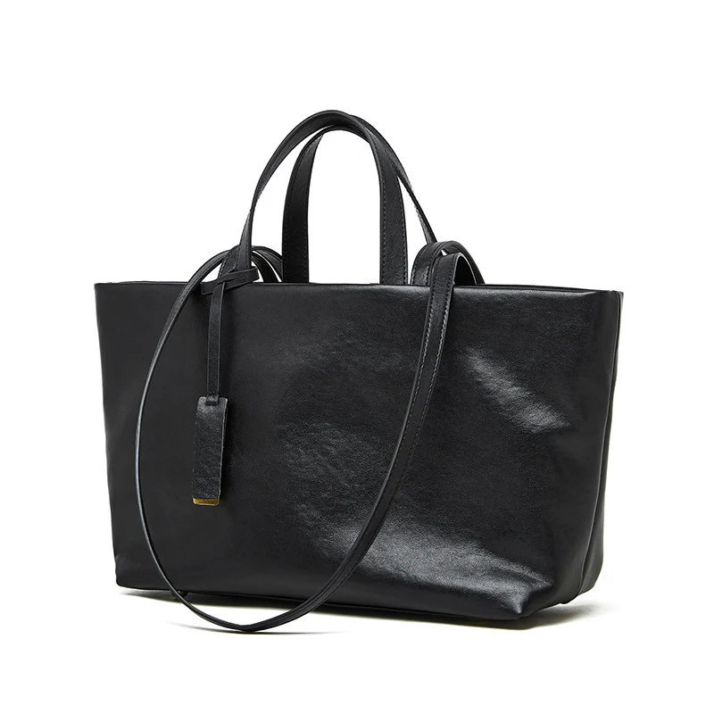Women Solid Fashion Leather Shoulder Tote Bag