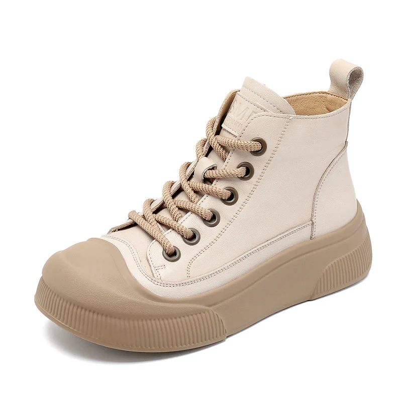 Women Solid Leather Fashion Ankle Boots
