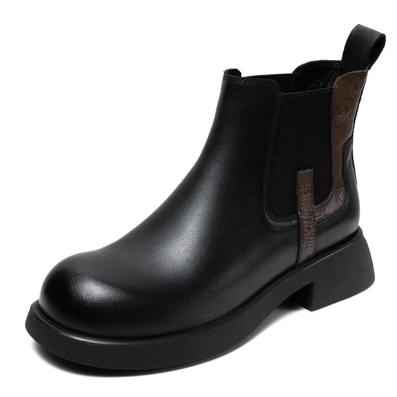 Women Retro Casual Leather Ankle Boots
