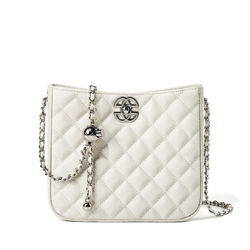 Women Fashion Cowhide Leather Chain Cross Body Bag