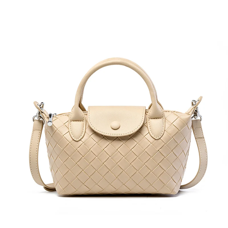 Women Fashion Handmade Plaited Leather Purse