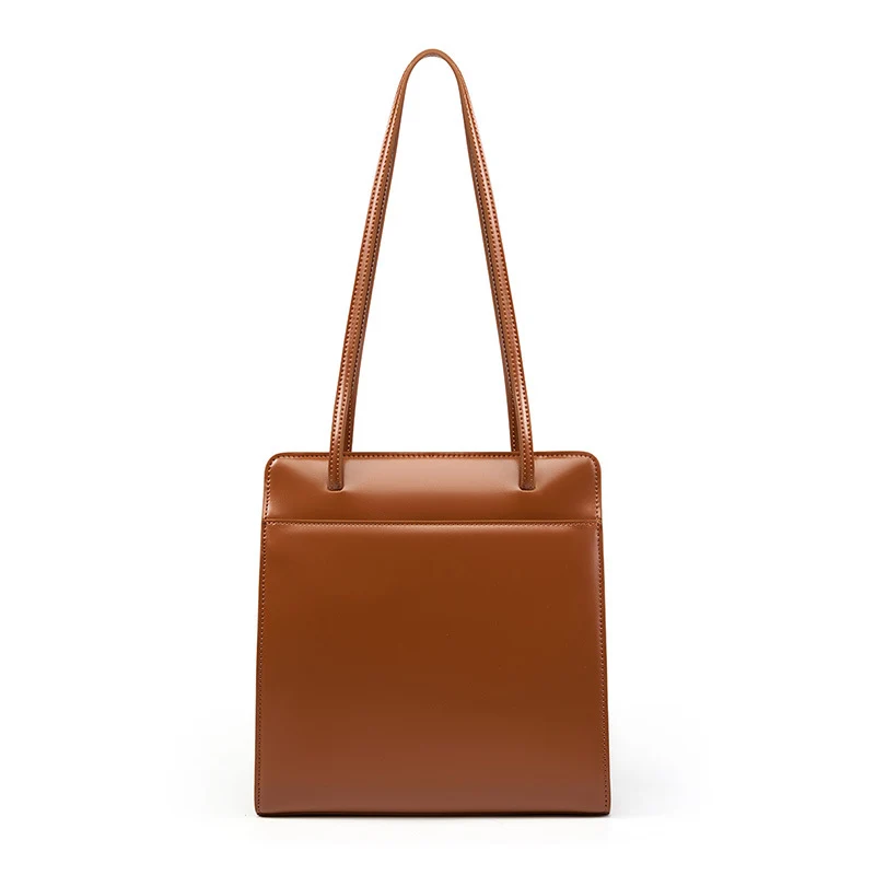 Women Minimalist Retro Leather Shoulder Tote Bag