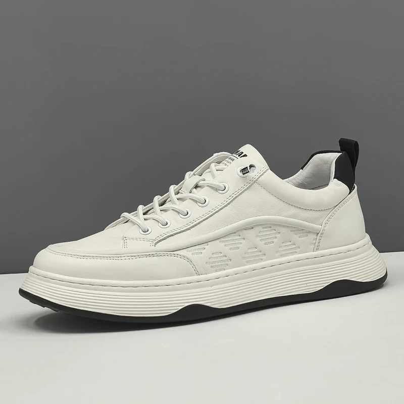 Men Fashion Plain Embossed Leather Slip-on Casual Shoes